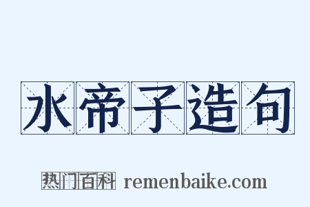 水帝子造句是什么意思的图片